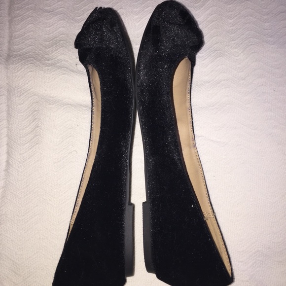 Fioni Black Bow Velvet Flats 9.5 - Picture 5 of 10